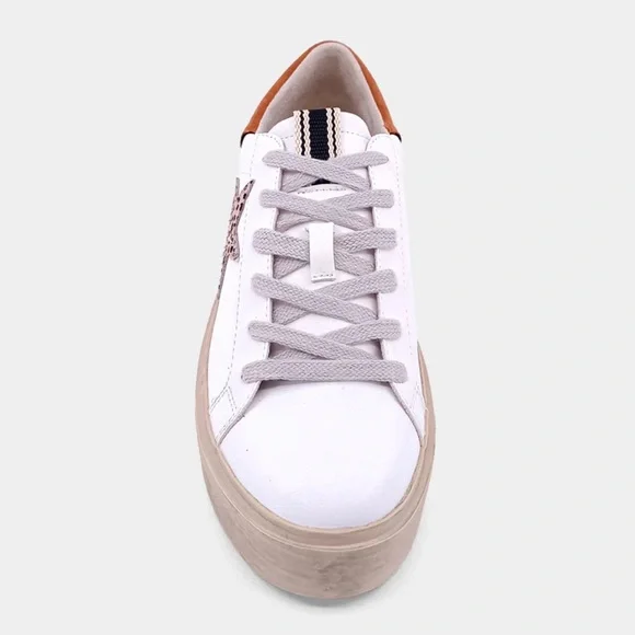 New in Box! ShuShop Reba sneakers with cheetah star rust and olive suede. Cute! - Picture 2 of 5